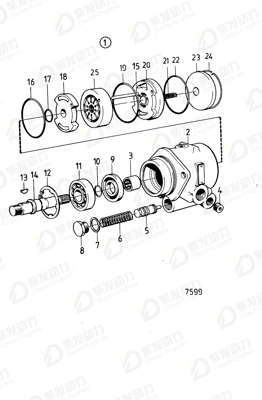 VOLVO Sealing ring 845136 Drawing